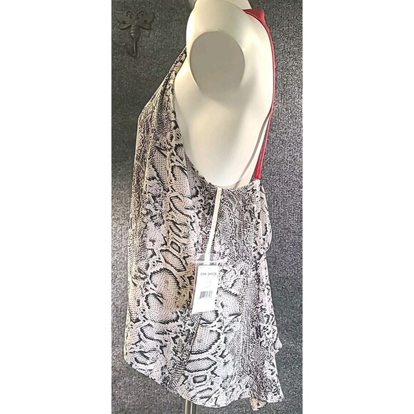 NWT Free People Medium Through The Night Snakeskin Printed Tank  High Neck - Picture 3 of 10